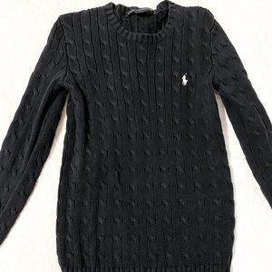 Ralph Lauren Navy Blue Cableknit Sweater - Size S